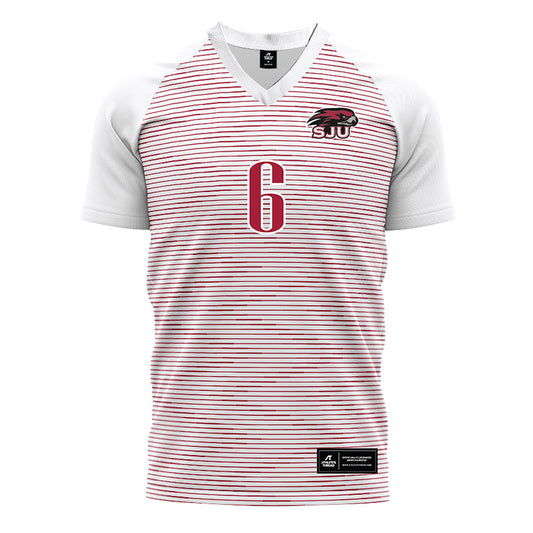 St. Joe's - NCAA Men's Soccer : Robert Myrick - White Soccer Jersey-0