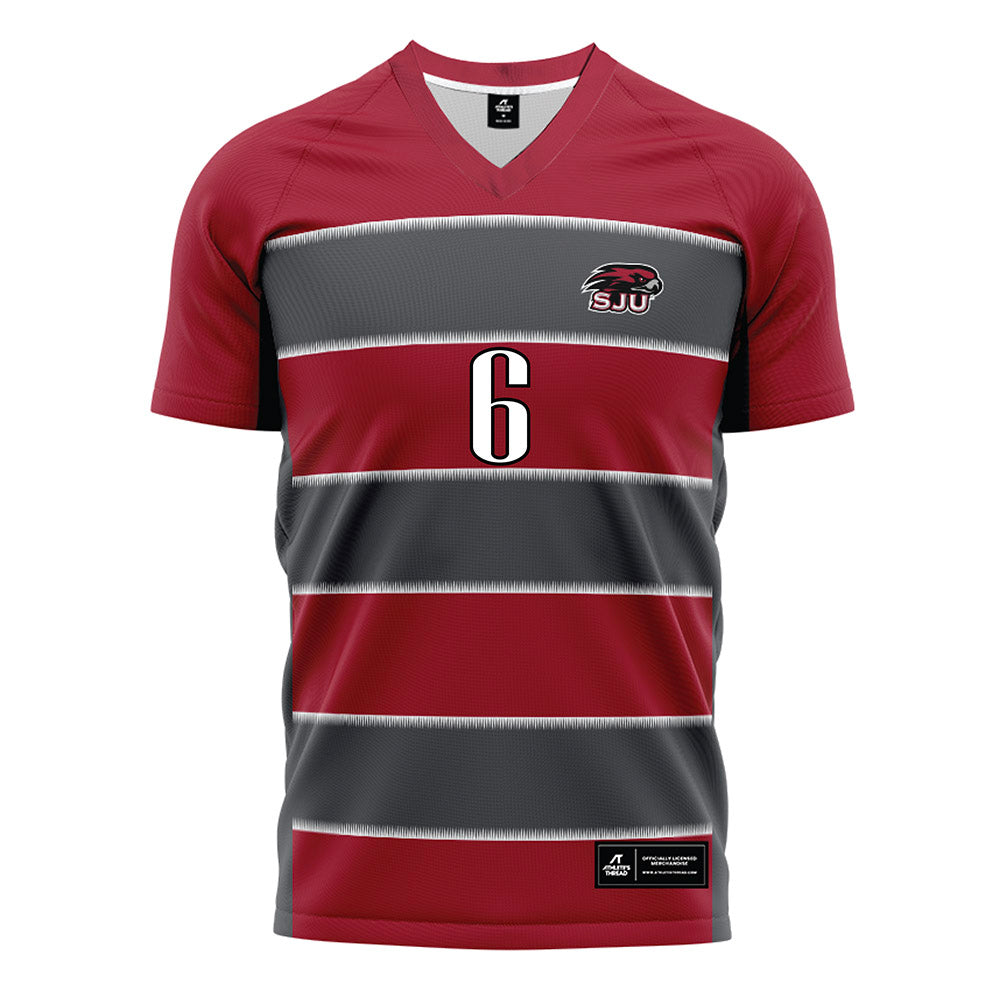 St. Joe's - NCAA Men's Soccer : Conor Clair - Red Soccer Jersey-0