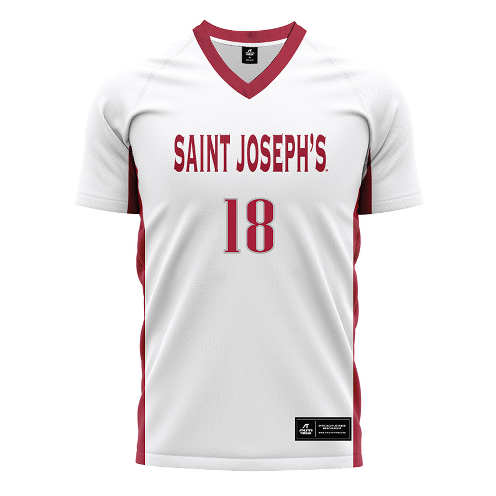 St. Joe's - NCAA Women's Soccer : Erin Seabrook - White Soccer Jersey-0