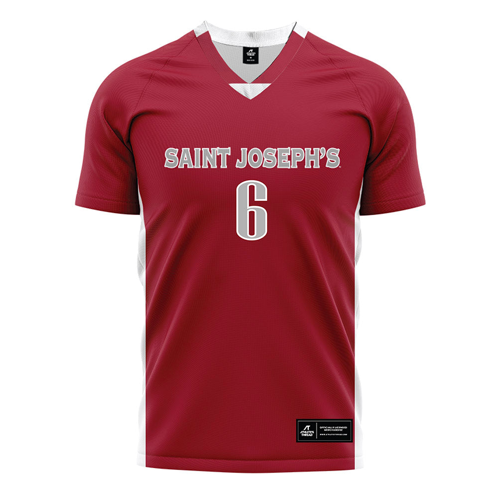 St. Joe's - NCAA Women's Soccer : Valentina Nardone - Red Soccer Jersey-0
