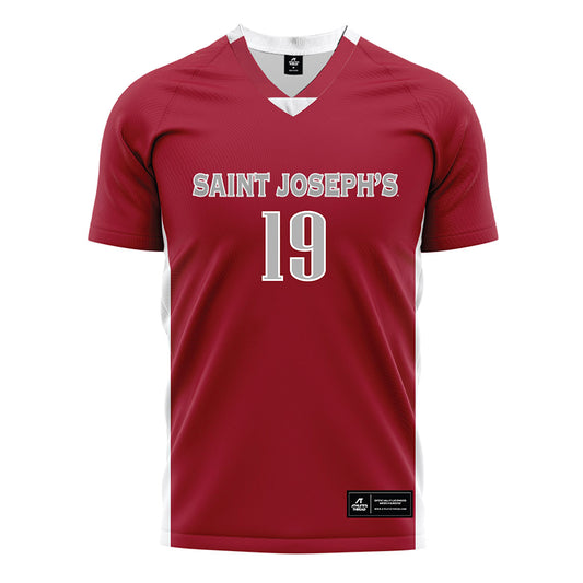 St. Joe's - NCAA Women's Soccer : Emily Hanrahan - Red Soccer Jersey-0