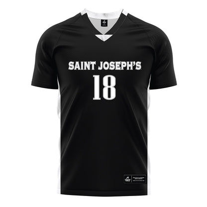 St. Joe's - NCAA Women's Soccer : Erin Seabrook - Black Soccer Jersey-0