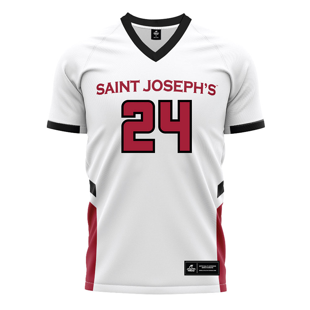 St. Joe's - NCAA Women's Field Hockey : Brooke James - White Soccer Jersey-0