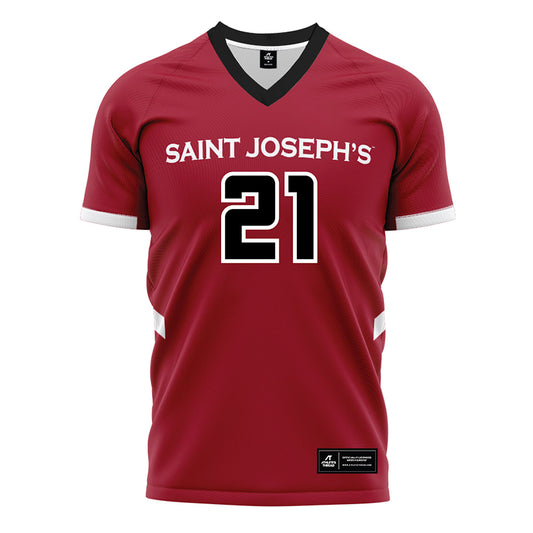 St. Joe's - NCAA Women's Field Hockey : Katie Hanich - Red Soccer Jersey-0