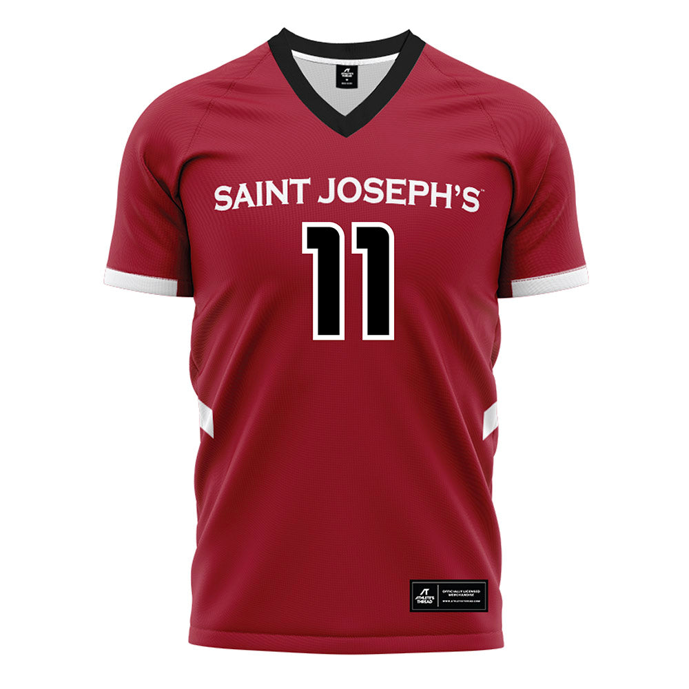 St. Joe's - NCAA Women's Field Hockey : karlie mertz - Red Soccer Jersey-0