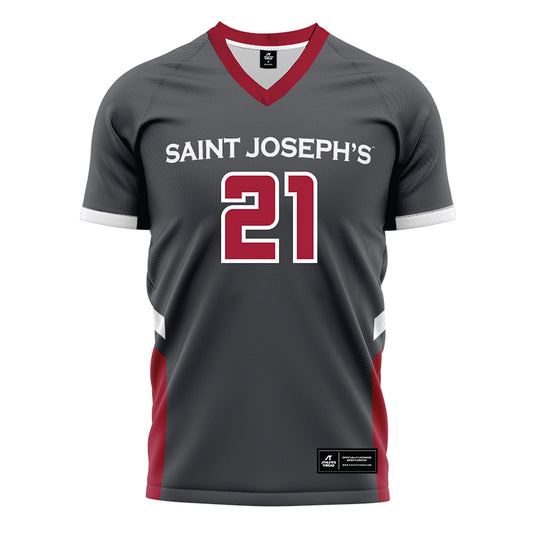 St. Joe's - NCAA Women's Field Hockey : Katie Hanich - Grey Soccer Jersey-0