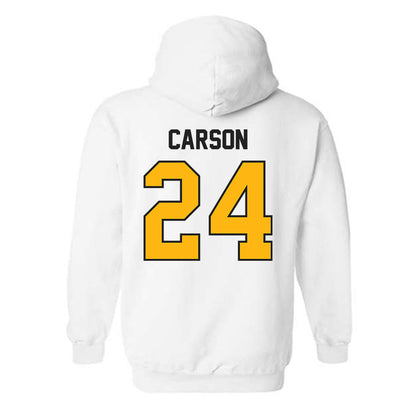Adelphi - NCAA Men's Basketball : London Carson - Classic Shersey Hooded Sweatshirt-1