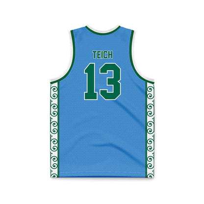 Tulane - NCAA Men's Basketball : Joseph Teich - Blue Basketball Jersey