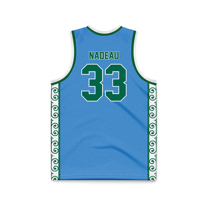 Tulane - NCAA Men's Basketball : Tj Nadeau - Blue Basketball Jersey-1