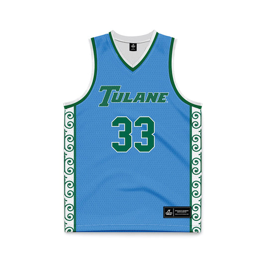 Tulane - NCAA Men's Basketball : Julie Nadeau - Blue Basketball Jersey-0