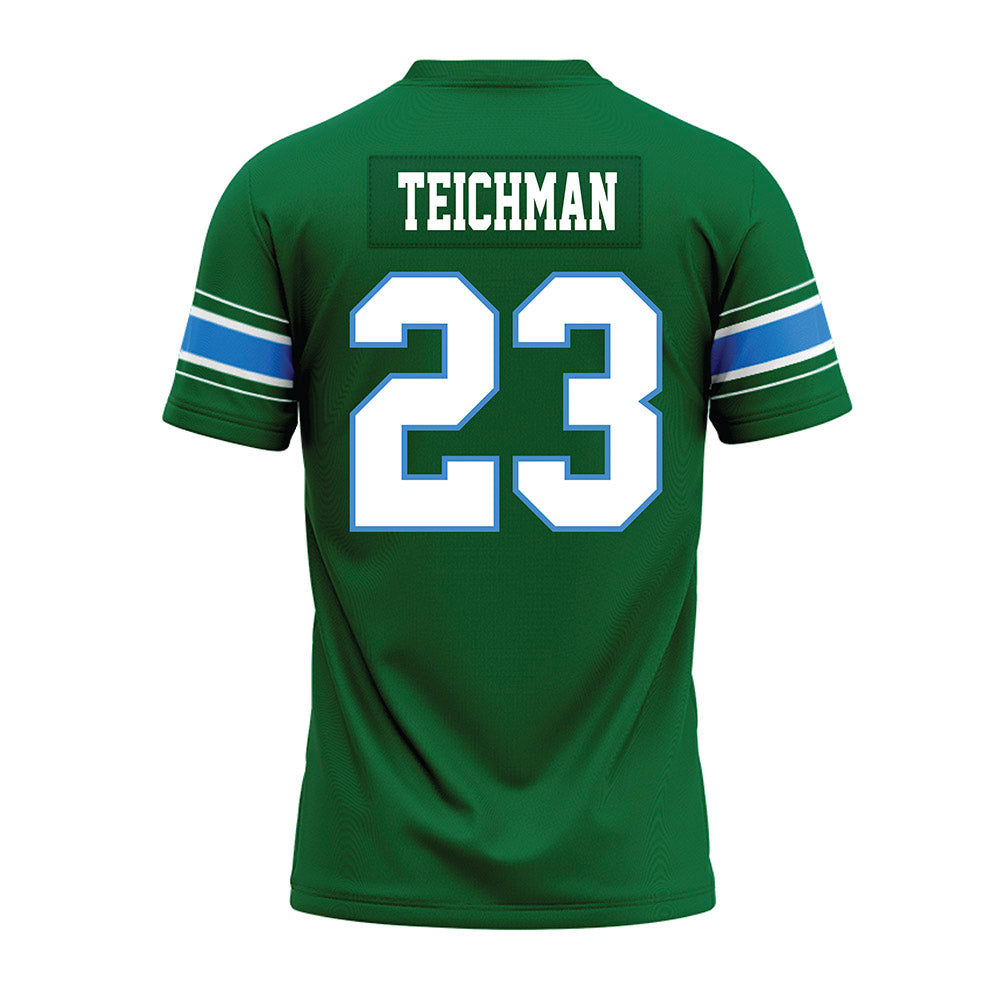 Tulane - NCAA Football : Rudy Teichman - Green Premium Football Jersey-1