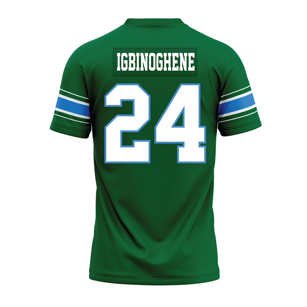 Tulane - NCAA Football : Michael Igbinoghene - Green Premium Football Jersey-1