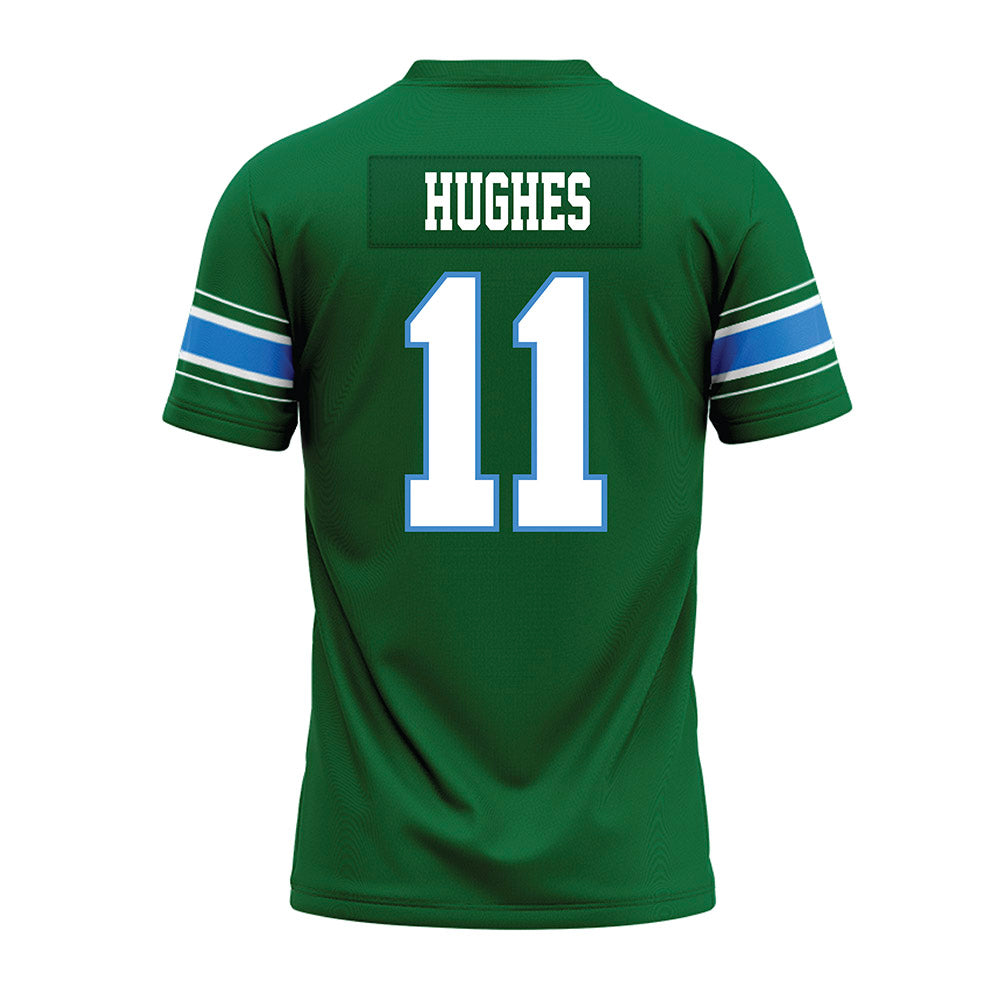 Tulane - NCAA Football : Dalton Hughes - Green Premium Football Jersey-1