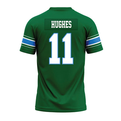 Tulane - NCAA Football : Dalton Hughes - Green Premium Football Jersey-1