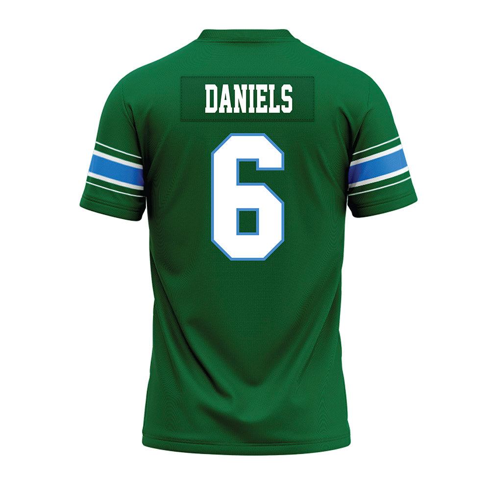 Tulane - NCAA Football : Johnnie Daniels - Green Premium Football Jersey-1