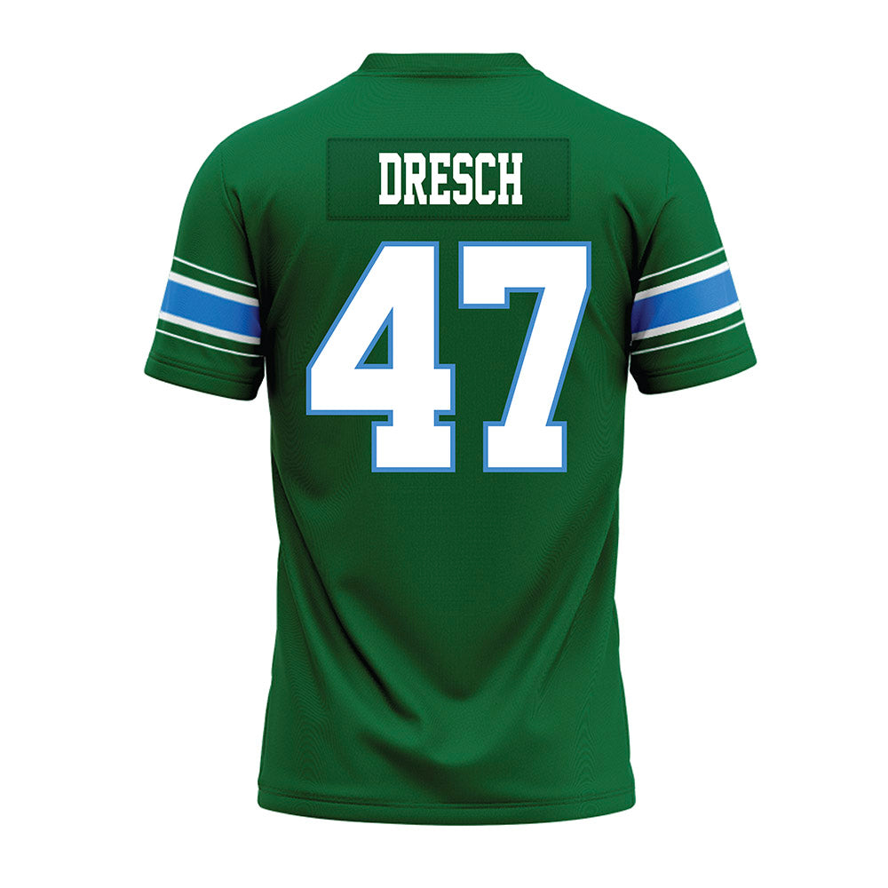 Tulane - NCAA Football : Zachary Dresch - Green Premium Football Jersey-1