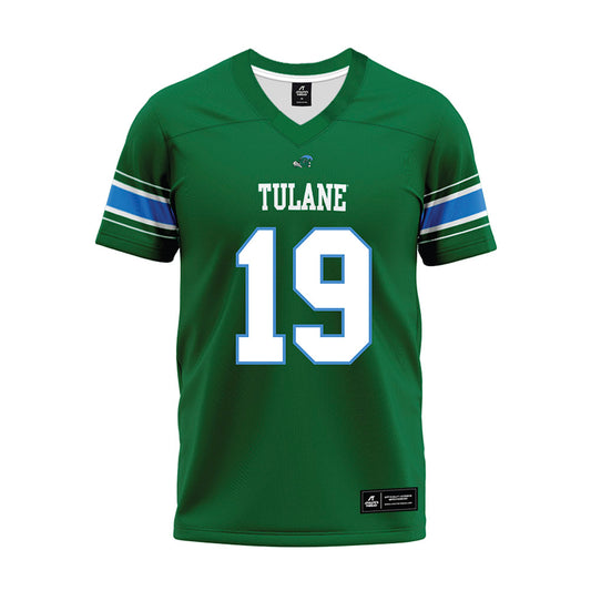 Tulane - NCAA Football : Dawson Johnson - Green Premium Football Jersey-0
