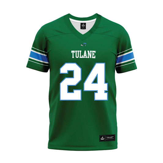 Tulane - NCAA Football : Michael Igbinoghene - Green Premium Football Jersey-0