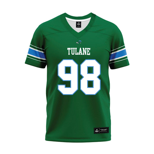 Tulane - NCAA Football : PaLanding Drammeh - Green Premium Football Jersey-0