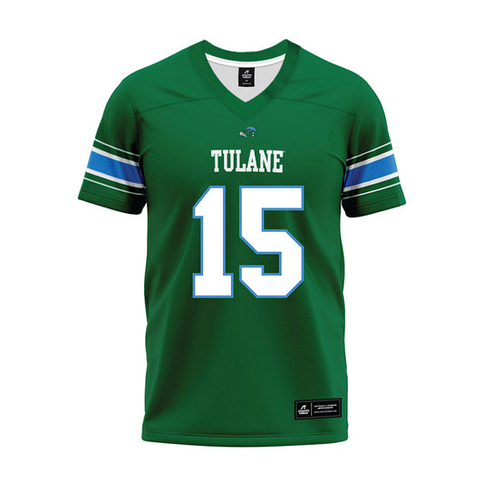 Tulane - NCAA Football : Jordan Mcallister - Green Premium Football Jersey-0