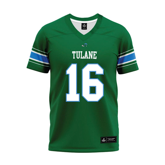 Tulane - NCAA Football : Garrett Mmahat - Green Premium Football Jersey-0