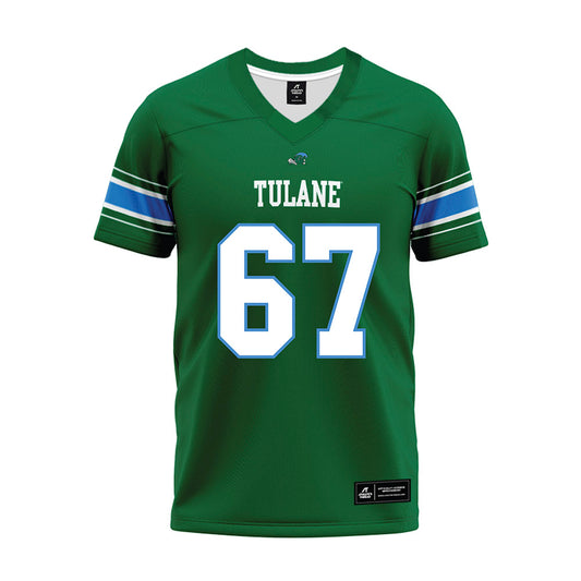 Tulane - NCAA Football : Tylan George - Green Premium Football Jersey-0