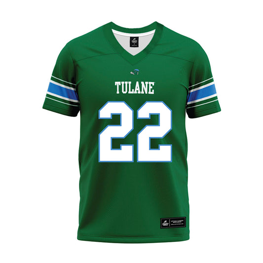 Tulane - NCAA Football : Justin Agu - Green Premium Football Jersey-0