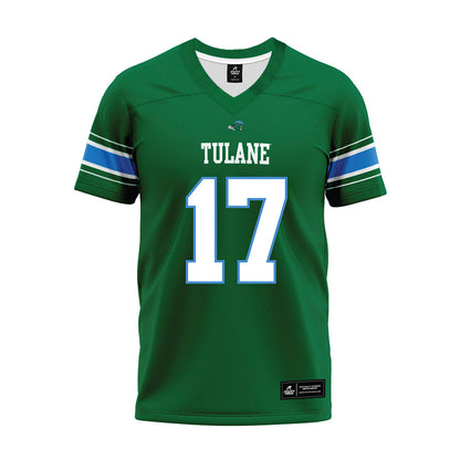 Tulane - NCAA Football : Oliver Mitchell - Green Premium Football Jersey-0