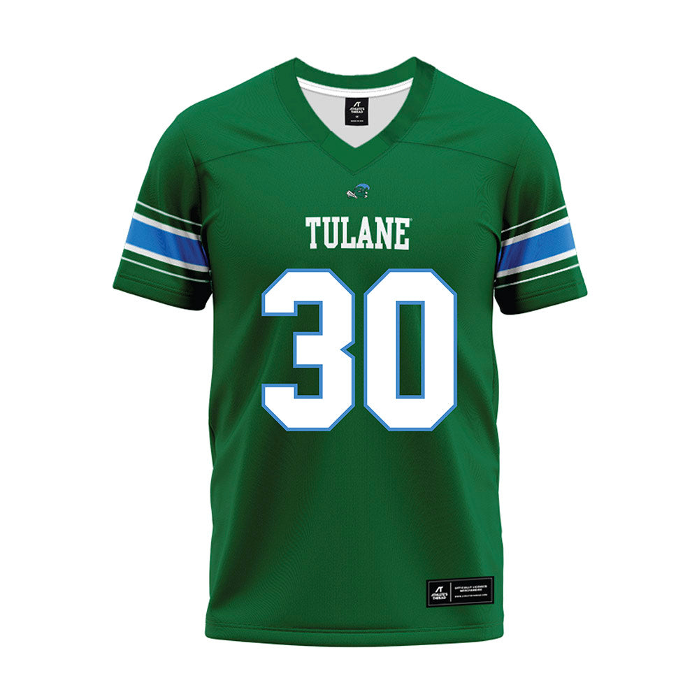 Tulane - NCAA Football : Syre Gilmore - Green Premium Football Jersey-0