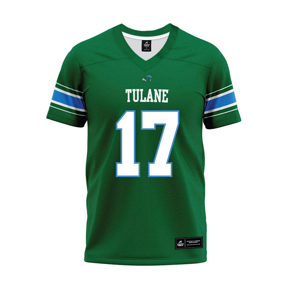 Tulane - NCAA Football : Jay beamon - Green Premium Football Jersey-0
