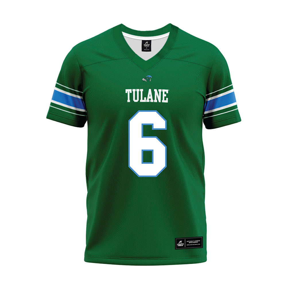 Tulane - NCAA Football : Joshua Sims - Green Premium Football Jersey-0