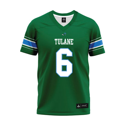Tulane - NCAA Football : Joshua Sims - Green Premium Football Jersey-0