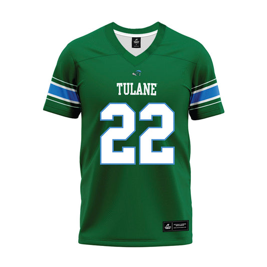 Tulane - NCAA Football : Johntarius Green - Green Premium Football Jersey-0