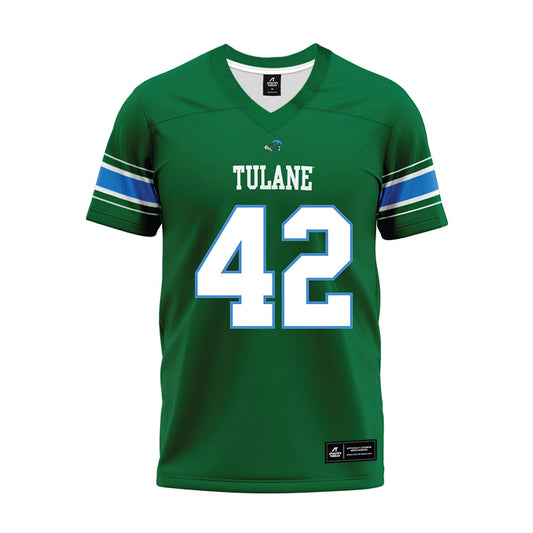 Tulane - NCAA Football : Jean Claude Joseph III - Green Premium Football Jersey-0