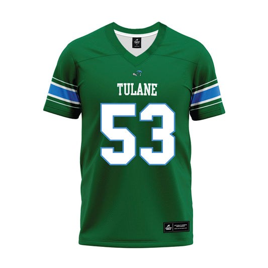 Tulane - NCAA Football : John Stivers - Green Premium Football Jersey-0
