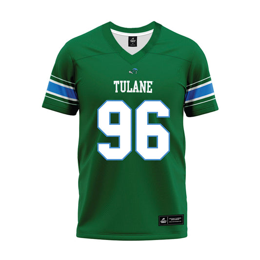 Tulane - NCAA Football : Jackson Courville - Green Premium Football Jersey-0
