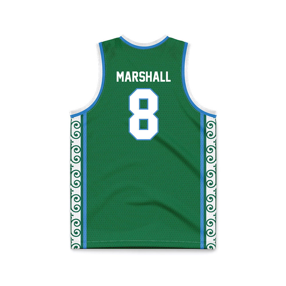 Tulane - NCAA Women's Basketball : Mecailin Marshall - Green Basketball Jersey-1