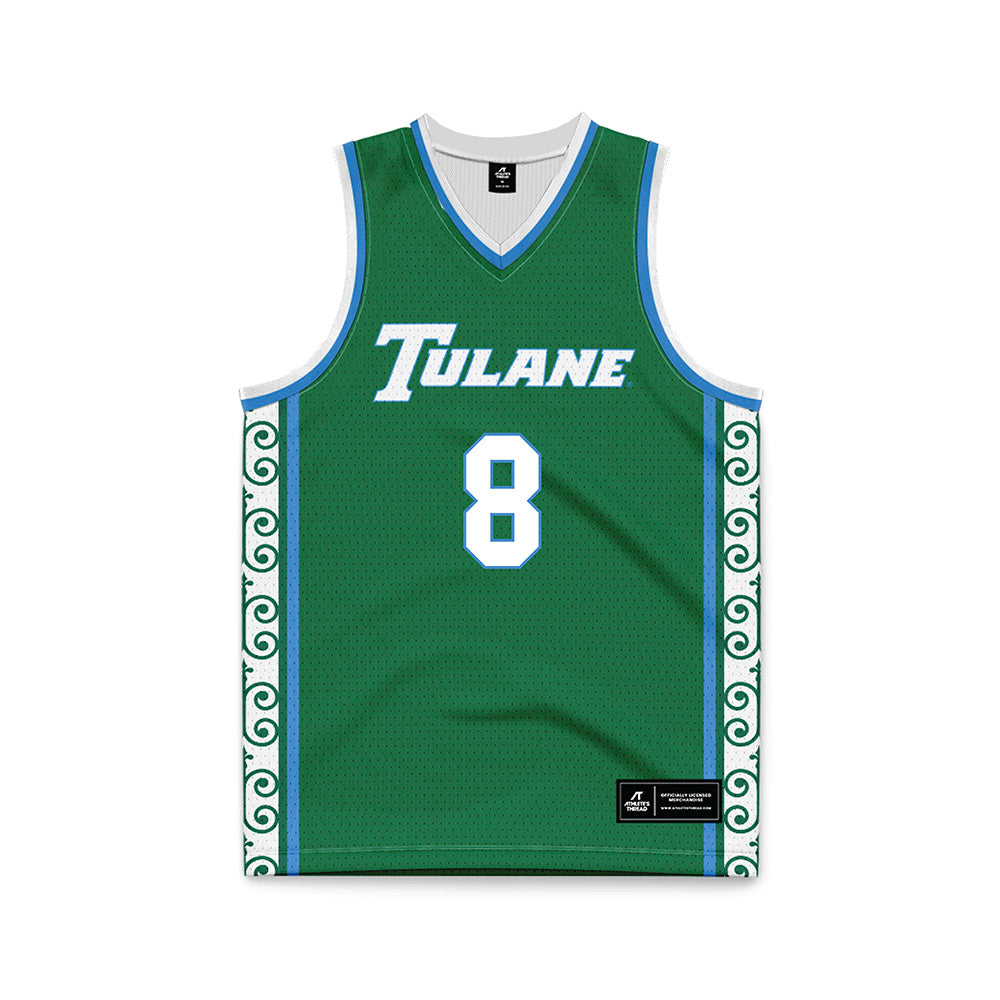 Tulane - NCAA Women's Basketball : Mecailin Marshall - Green Basketball Jersey-0