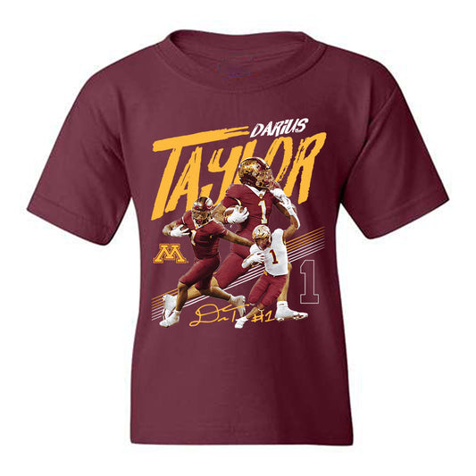 Minnesota - NCAA Football : Darius Taylor - Player Collage Youth T-Shirt