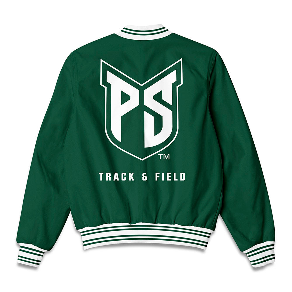 Portland State - NCAA Women's Track & Field : Ashley Peterson - Bomber Jacket-1