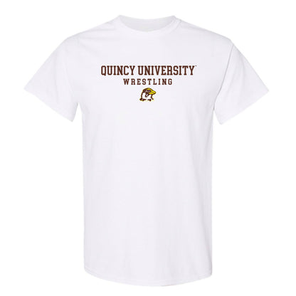 Quincy - NCAA Wrestling : Trinity White - Classic Shersey T-Shirt-0