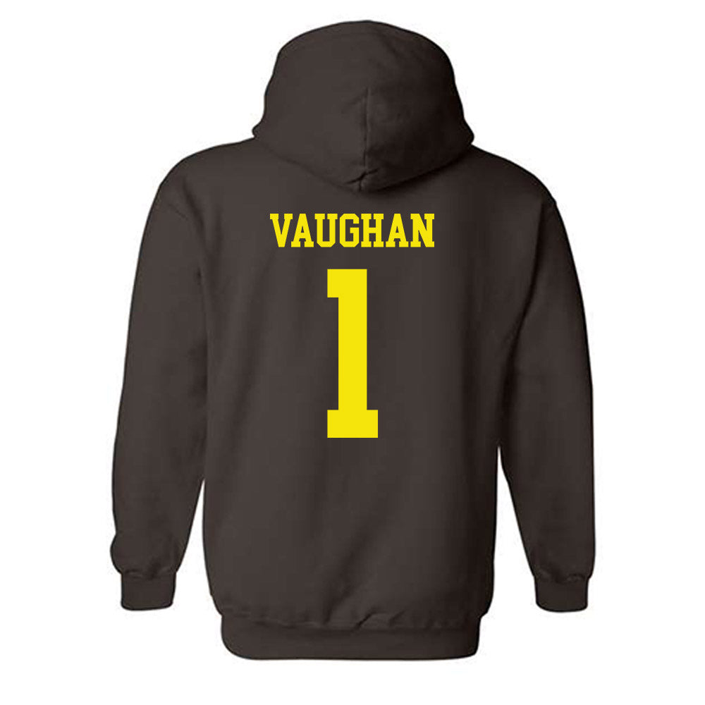 Quincy - NCAA Women's Basketball : Alivia Vaughan - Classic Shersey Hooded Sweatshirt-1