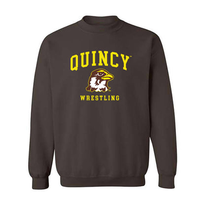 Quincy - NCAA Wrestling : Trinity White - Classic Shersey Crewneck Sweatshirt-0