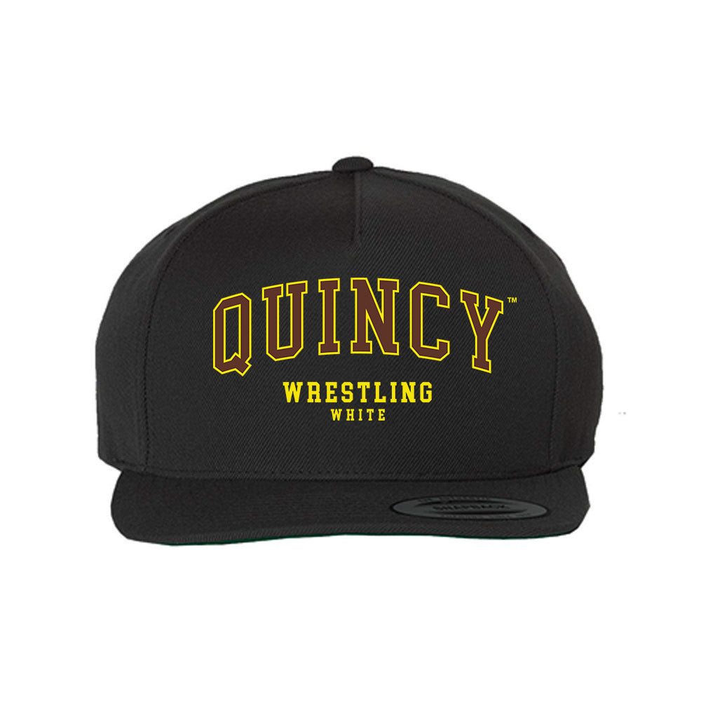 Quincy - NCAA Wrestling : Trinity White - Snapback Hat-0