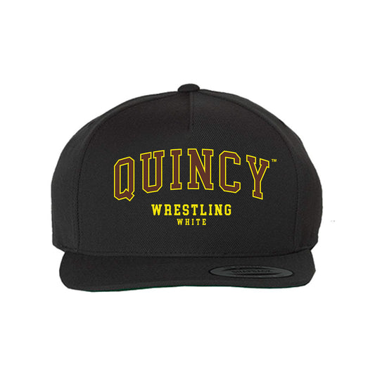 Quincy - NCAA Wrestling : Trinity White - Snapback Hat-0
