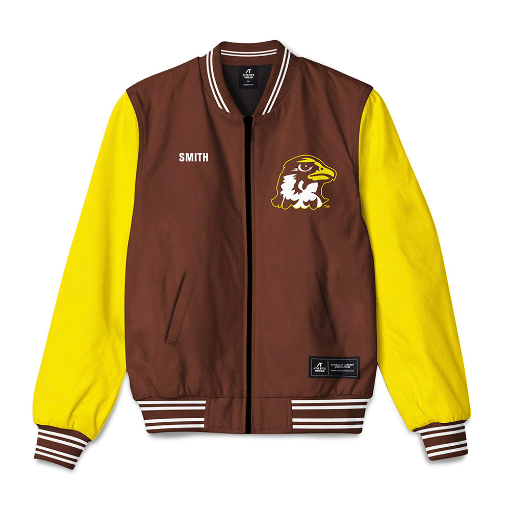 Quincy - NCAA Men's Track & Field : Aneas Smith - Bomber Jacket-0