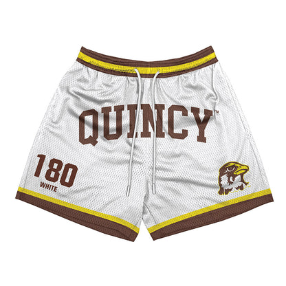 Quincy - NCAA Wrestling : Trinity White - Shorts-0