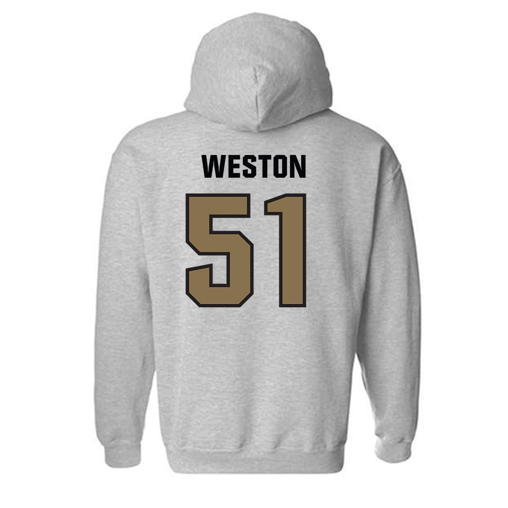 UNC Pembroke - NCAA Football : Brock Weston - Classic Shersey Hooded Sweatshirt-1