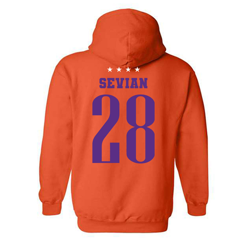 Clemson - NCAA Men's Soccer : Xander Sevian - Hooded Sweatshirt-1