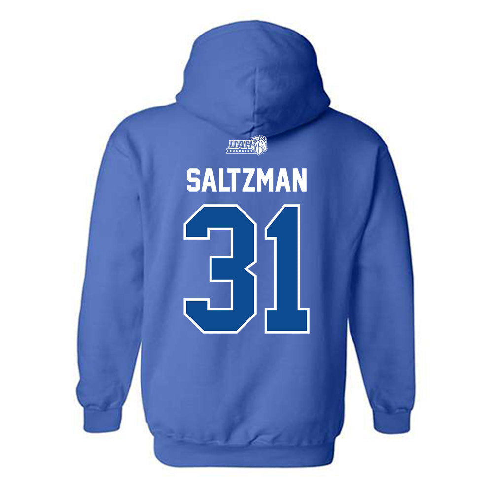 UAH - NCAA Baseball : Blake Saltzman - Classic Shersey Hooded Sweatshirt-1